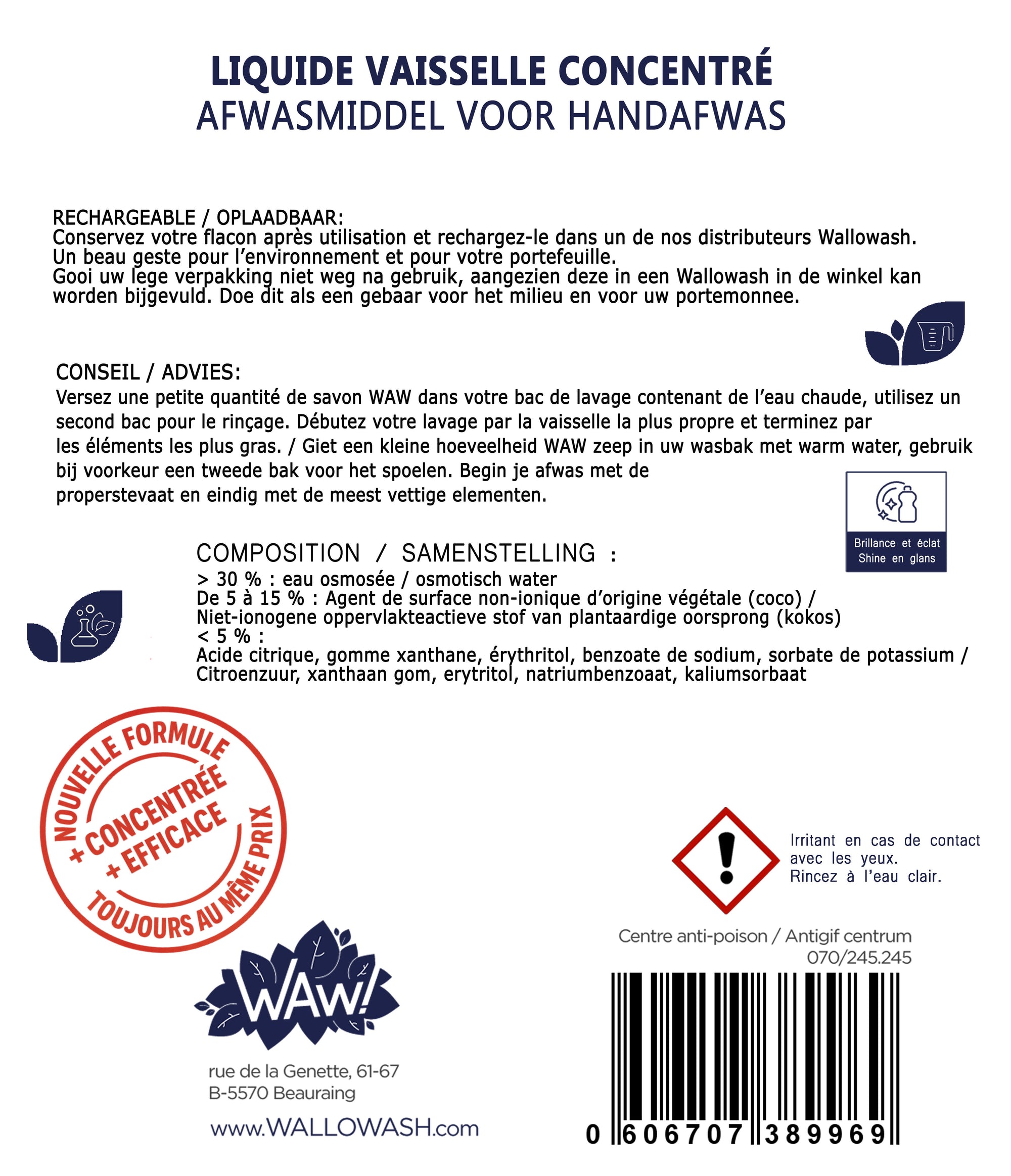 Liquide vaisselle BIDON 10kg + robinet